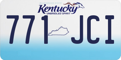 KY license plate 771JCI