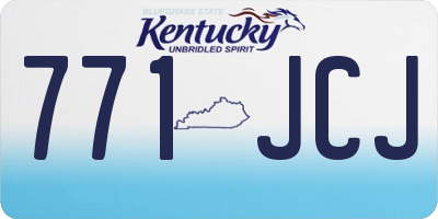 KY license plate 771JCJ