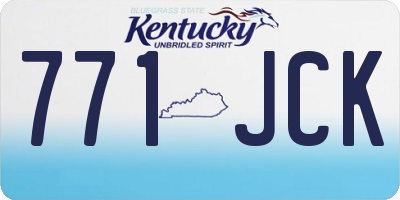 KY license plate 771JCK