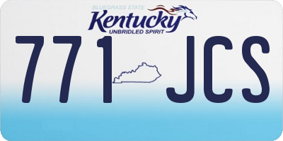 KY license plate 771JCS
