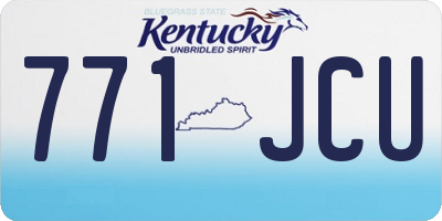 KY license plate 771JCU