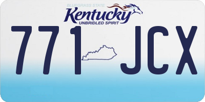 KY license plate 771JCX