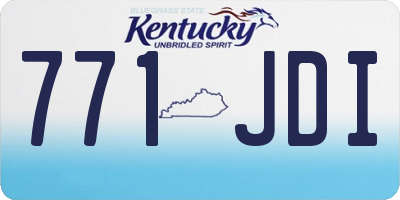 KY license plate 771JDI