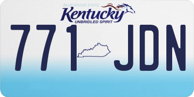 KY license plate 771JDN