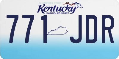 KY license plate 771JDR