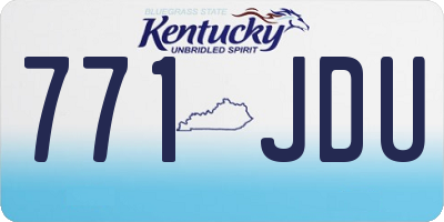 KY license plate 771JDU