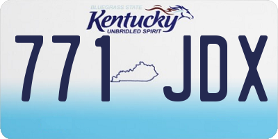 KY license plate 771JDX