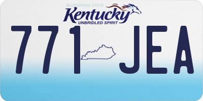 KY license plate 771JEA