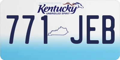 KY license plate 771JEB