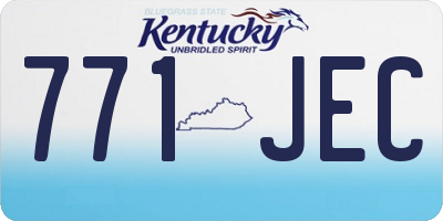 KY license plate 771JEC