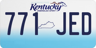 KY license plate 771JED
