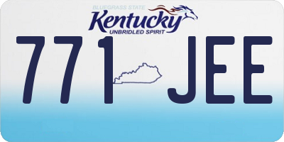 KY license plate 771JEE
