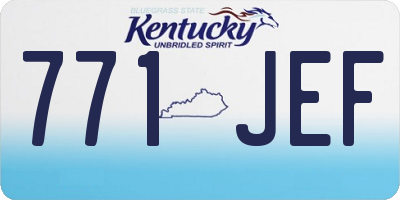 KY license plate 771JEF