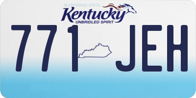 KY license plate 771JEH