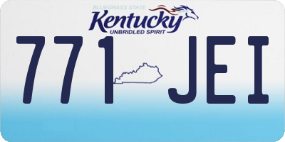 KY license plate 771JEI