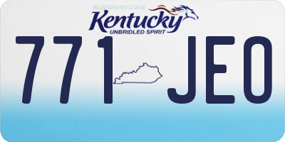 KY license plate 771JEO