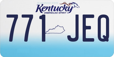KY license plate 771JEQ