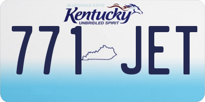 KY license plate 771JET