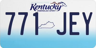 KY license plate 771JEY