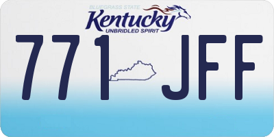 KY license plate 771JFF