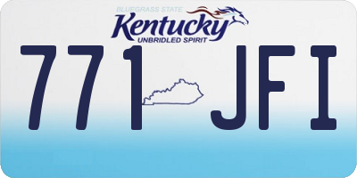 KY license plate 771JFI