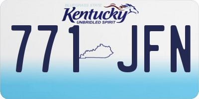 KY license plate 771JFN