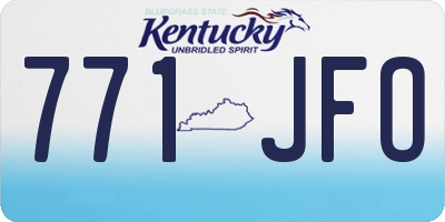 KY license plate 771JFO