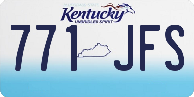 KY license plate 771JFS