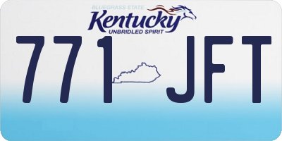 KY license plate 771JFT