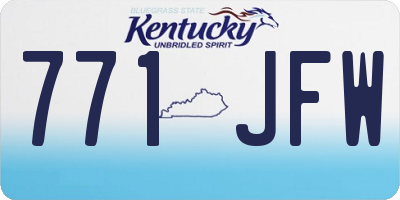 KY license plate 771JFW