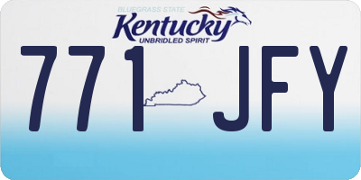 KY license plate 771JFY