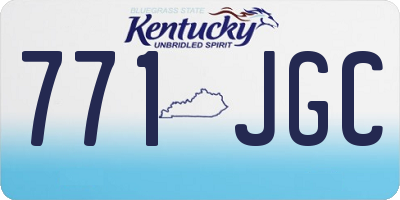KY license plate 771JGC