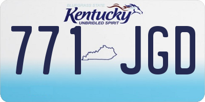 KY license plate 771JGD