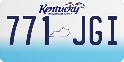 KY license plate 771JGI