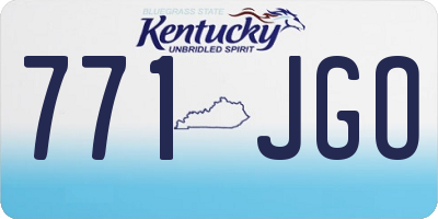 KY license plate 771JGO
