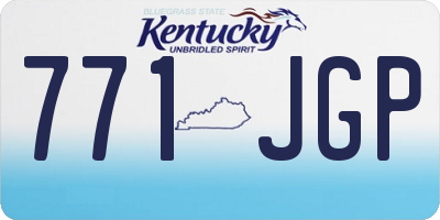KY license plate 771JGP