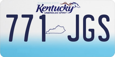 KY license plate 771JGS