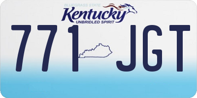 KY license plate 771JGT