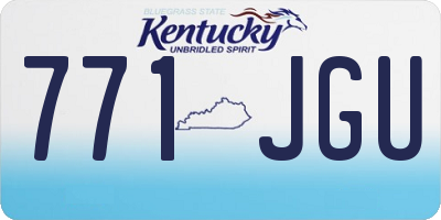 KY license plate 771JGU