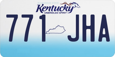 KY license plate 771JHA