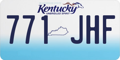 KY license plate 771JHF