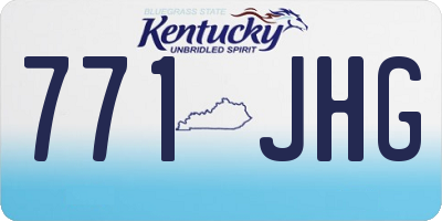 KY license plate 771JHG
