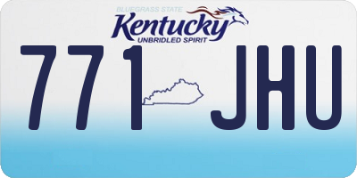 KY license plate 771JHU
