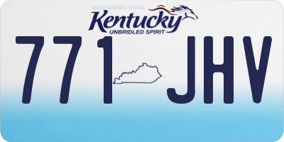 KY license plate 771JHV