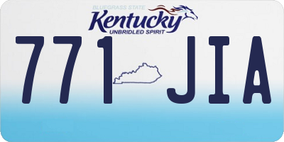 KY license plate 771JIA