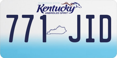 KY license plate 771JID