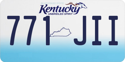 KY license plate 771JII