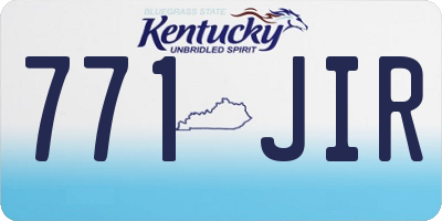 KY license plate 771JIR
