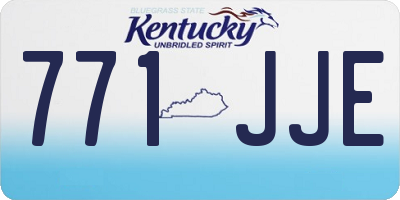 KY license plate 771JJE