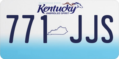 KY license plate 771JJS